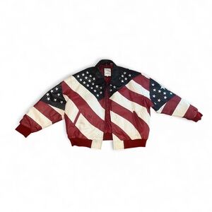American Flag Leather Jacket